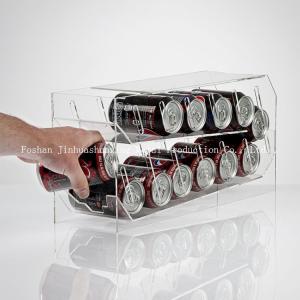 China Portable TUV  Two  Tire  Certificate Clear Acrylic Storage Box For Beverage，Plastic Canned Food Pantry Storage Rack on sale