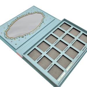 China Rectangle Recycled Custom Eyeshadow Palette Packaging Cardboard Eyeshadow Packaging Box on sale