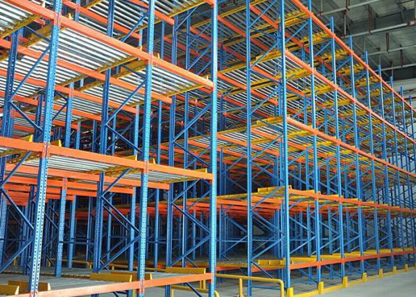 Cheap Galvanized Gravity Flow Pallet Racking Systems FIFO Principle for sale