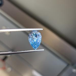 Best Fancy VIVID Blue VS2 2EX N IGI Pear Shaped Lab Diamond 2.11ct wholesale