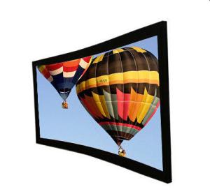China Custom 3D Curved Fixed Frame Projection Screen , 180 degree Circular Projection Screen on sale
