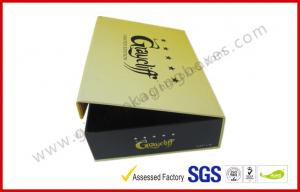 Best Yellow Square Cigar Gift Box CMYK Printing Paper with Embossing Logo wholesale