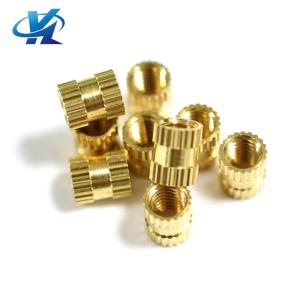 China China manufacturer threaded brass insert cnc nuts blind knurled nut m3 m4 m6 m8 m10 8mm 42mm round brass thread insert on sale