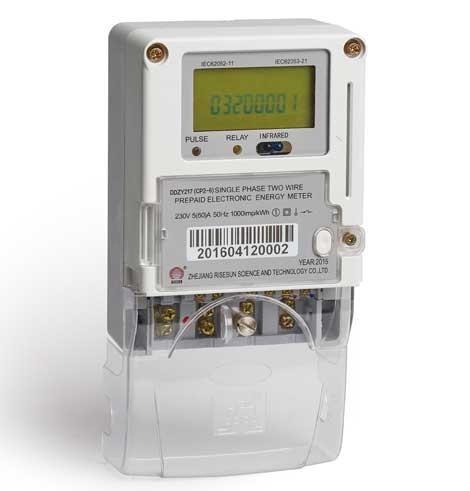 Cheap Digital Single Phase Induction Energy Meter With RS485 Logic Security CPU Card for sale