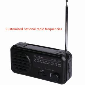 China Black Emergency Solar Hand Crank Radio Eco Friendly Dynamo Torch LED on sale