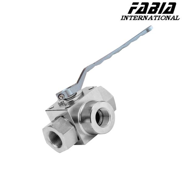 Cheap Manual High Pressure Three Way Ball Valve With Internal Teeth for sale