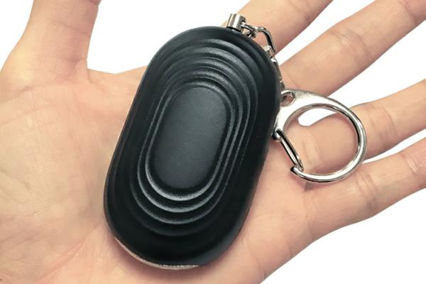 Cheap High Decibel Personal Sound Alarm Keychain Double Click Light Button for sale