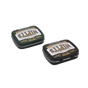 China Small Tin Box with Hinged Lid Mini Tin Containers Pepermint Metal Tins on sale