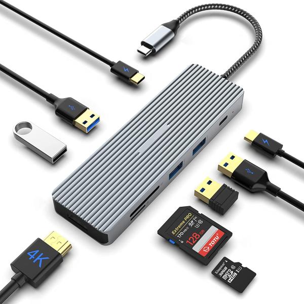 Cheap Usb-C Hub Docking Station Hdmi Dual Monitor Adapter For  Laptop Docking Station for sale
