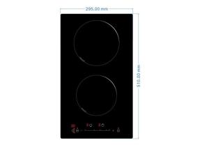 China 3000W Two Plate Black Crystal Glass Induction Hob Cooker on sale