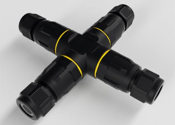 Cheap X Shape IP68 2 Pin 300V 4 Way Connector Screw termination for sale