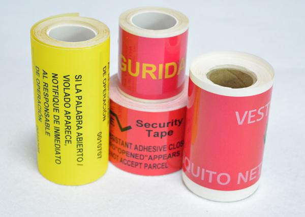 Cheap Customized Tamper Proof VOID Security Labels With Hidden Message for sale