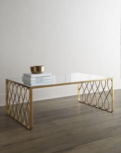 China New Design Mirrored Furniture Square Coffee table Console table Stainless Steel on sale