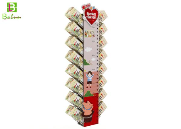 Cheap Countertop Cardboard POS Display Stand With Height Measuring Gauge for sale