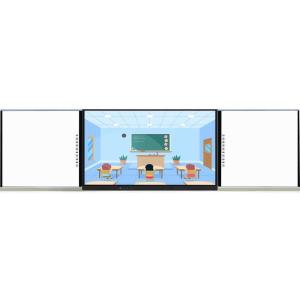 75 86 98 Inch ABA Type Intelligent Smart Touch Panel With Sided Boards Android Pc Camera Mic System All In One For Teaching Zoom Teams Meeting With Wifi Software