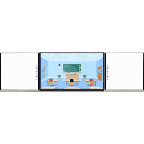 Cheap 75 86 98 Inch ABA Type Intelligent Smart Touch Panel With Sided Boards Android Pc Camera Mic System All In One For Teaching Zoom Teams Meeting With Wifi Software for sale