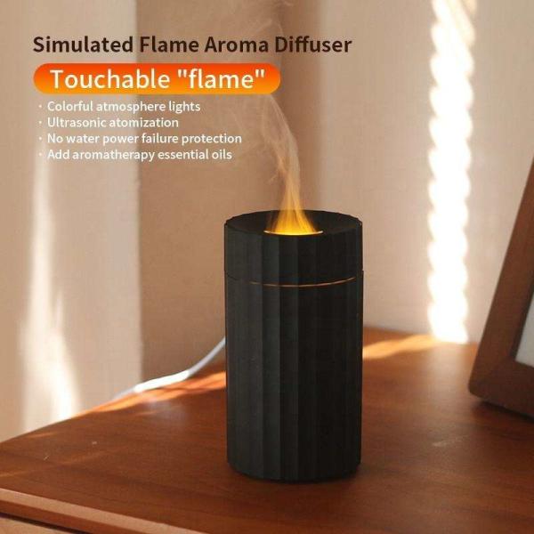 Cheap New Arrival New Hot Usb Essential Oil flame Aroma Diffuser Ultrasonic Air Portable Waterless Humidifier 100Ml Car Aroma Diffuser for sale
