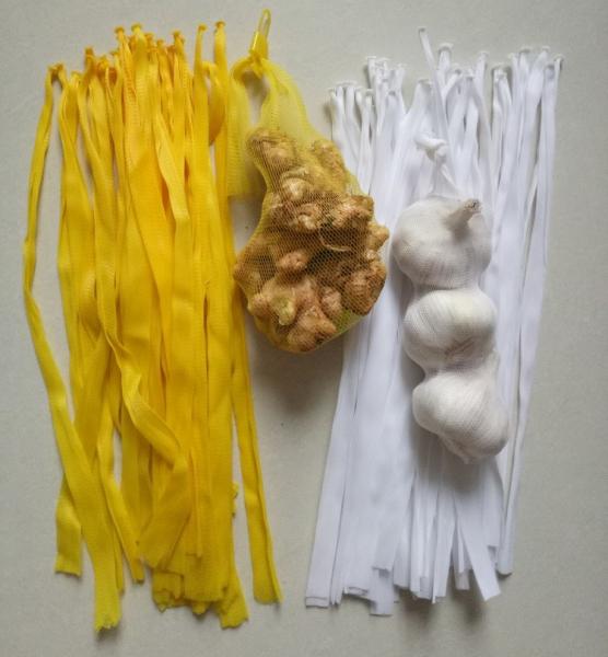 Cheap PE Packing Turmeric Mesh Netting Bags For Fresh Ginger for sale