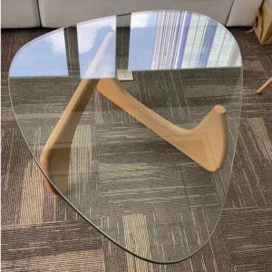 Luxury Sector Tempered Art Glass Oval Top Conner Tables Set Coffee Table