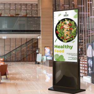 Interactive Floor Stand Digital Signage with 1920×1080 Resolution and 500 cd/m2 Brightness