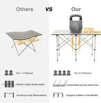 Roll-up Table, folding Plastic Wooden Design Coffee Lounge Patio Portable
