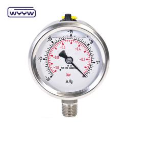 China Vacuum Pressure Gauge 50mm Compound Gauge -30inhg+250psi -1+16bar on sale