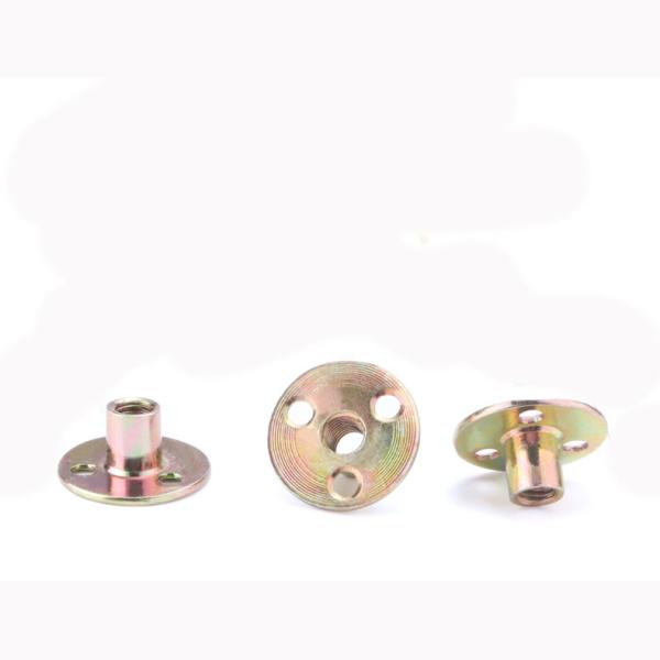 Cheap Colour Zinc Three Hole Round Nut Lock Tee Nut M6 M8 M10 Three Hole Round Base Lock Nut for sale