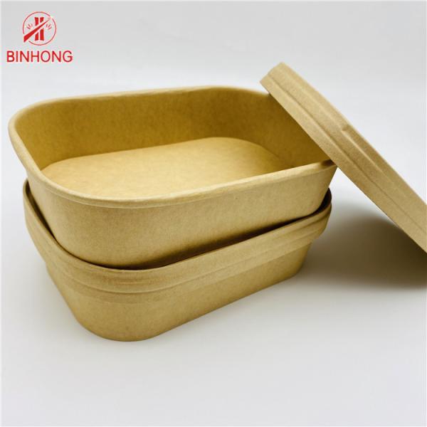 Cheap Eco Friendly Disposable 750ml Kraft Paper Food Container for sale