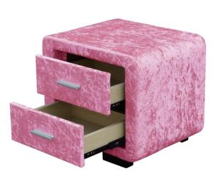Best Small and practical Fabric Bedside Pink Table convenient for store CE wholesale
