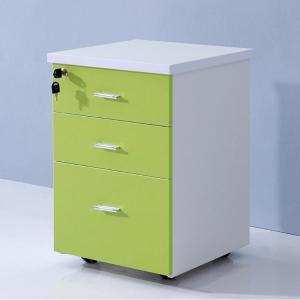 Best 3 Drawer Mobile File Cabinet Green Wooden Lockable Filing Cabinet wholesale