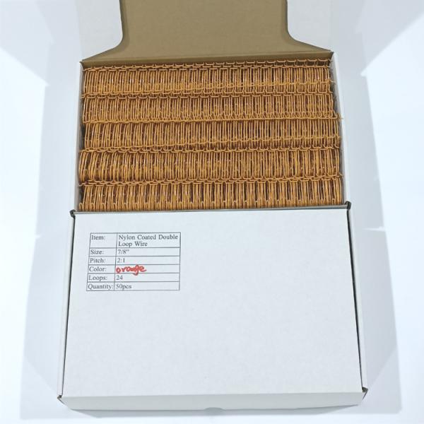 Cheap Orange Nylon Coating Double Loop Wire Binding 2:1 For Notebooks for sale