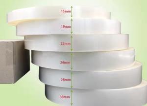 China Width 19mm Transparent PET Hot Melt Tape For Box Corner Pasting on sale