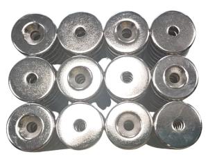 China N52 Disc Thick Neodymium Countersunk Magnets 19mm Diameter x 6mm on sale