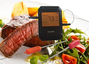 LCD Screen Bluetooth BBQ Thermometer Digital Alarm Wireless Monitor Support IOS Android