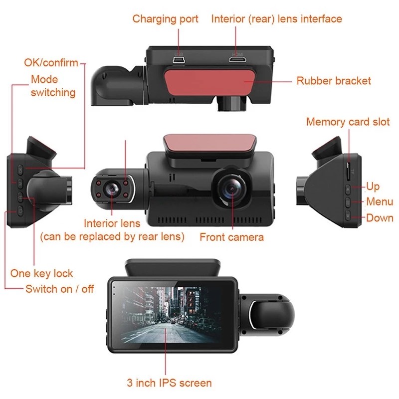OEM WIFI Android Car USB DVR Camera Dashboard Rearview Mirror Recorder Video Registrater