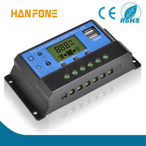 Cheap pwm solar controller for solar home system using 12/24v Auto with LCD screen 20A 20AKLD122 for sale