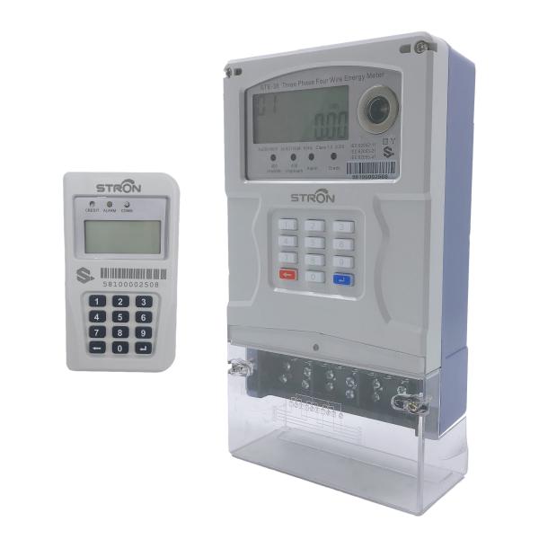Cheap Residential Smart Split Keypad LORA-RF Three Phase Electric Meter Controlled Remotely via AMI System for sale