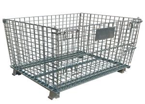 China 50x50mm Mesh Stackable Storage Bins , 6mm Industrial Wire Container on sale
