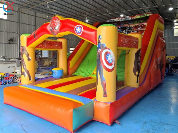 Cheap Factory Commercial Inflatable Slide Spider-Man Inflatable Jumping Castle for sale