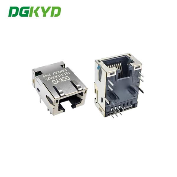 Cheap 90 Degrees Shielded 6Pin Cat6 RJ45 Single Port Connector Network Socket RJ45 With Transformer for sale
