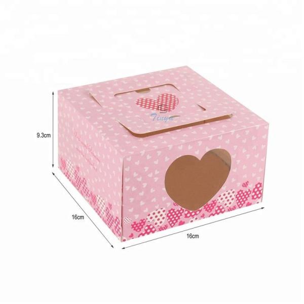Cheap custom cake box with pvc window for sale