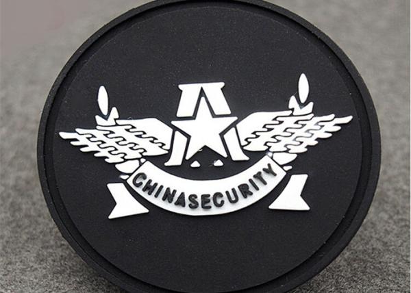 Cheap Sew On Badges Type Custom Clothing Patches Pvc Label Round Shape for sale