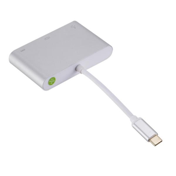 Cheap Data Transfer Ultra Thin VGA 3 In 1 10Gbps Powered USB C HUB for sale