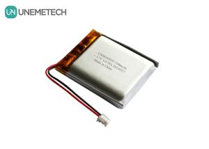 Best UNEMETECH 3.7V 1100mAh Lithium Polymer Battery / Long Cycle Life Rechargeable Lipo Battery 103035 wholesale