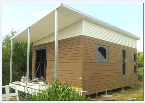 Cheap Australia Style Prefabricated House Kits , Modern Prefab House With WPC cladding for sale