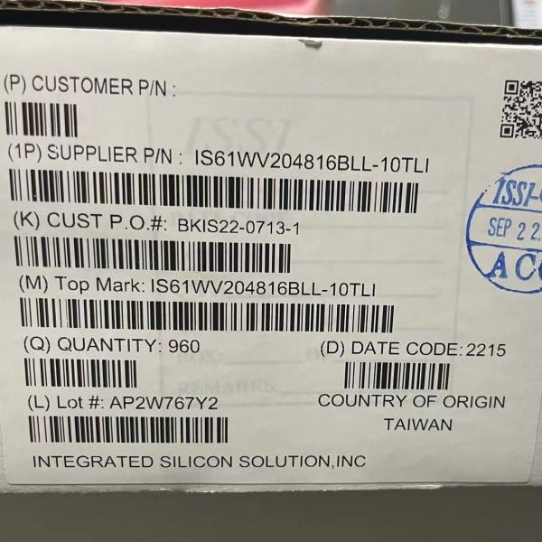 Cheap 32mbit 48TSOP EEPROM Memory IS61WV204816BLL 10TLI IC SRAM PARALLEL for sale