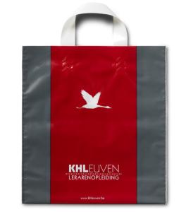 China PVC Soft Loop Handle Plastic Bags LDPE , HDPE Plastic Shopping Bag on sale