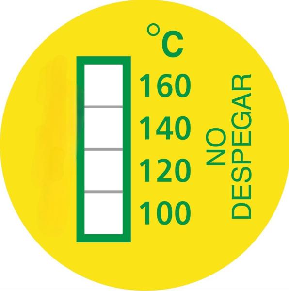 Cheap Customized Temperature Measuring Irreversible High Temperature Sensitive Labels 100-160C for sale
