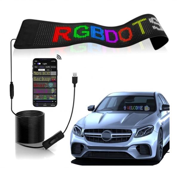 Cheap Programmable RGB Car Sign Soft Panel LED Display for Advertise Scrolling Message for sale