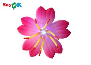 China Custom Led Lighted Advertising Shining Inflatable Flowers For Stage Party Decoration on sale